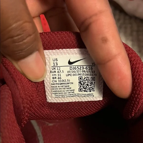 Nike Red and White Athletic Shoes